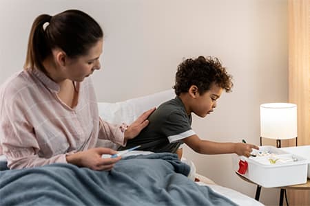 child reacts to pain - Its a plus
